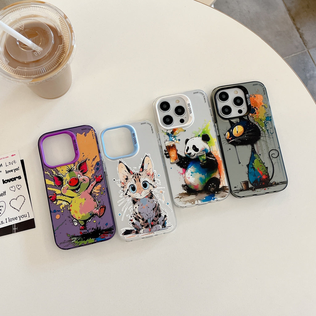 Personalized Silver Cat Phone Case