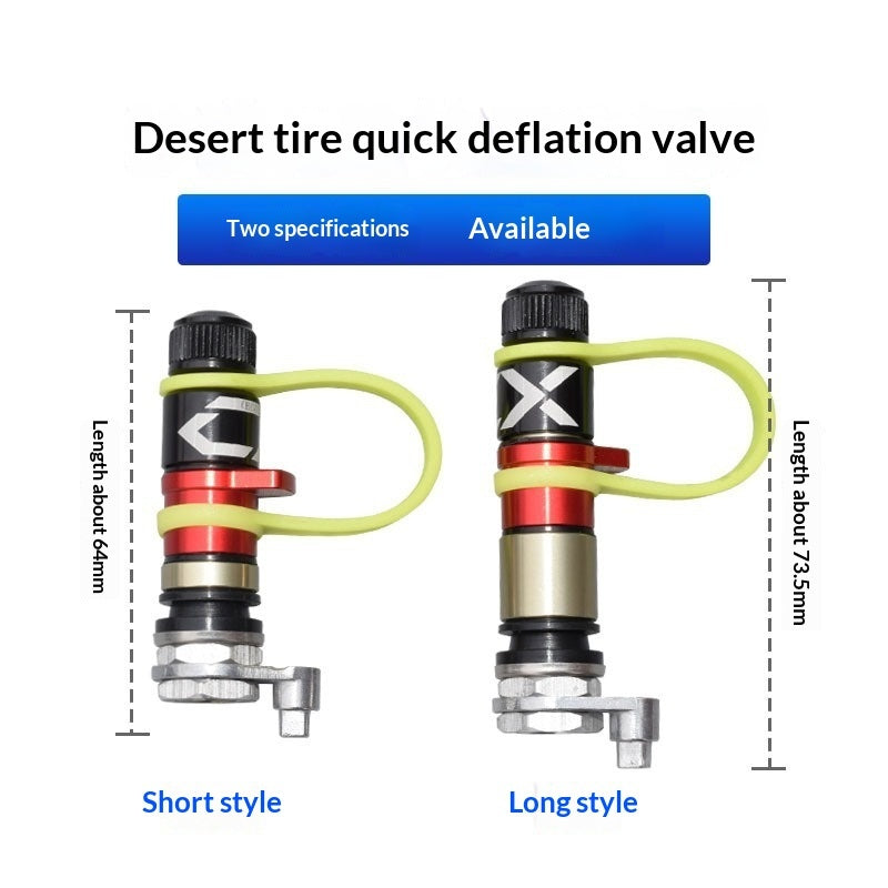 Off-Road Tire Deflation Valve For Rapid Air Release In The Desert