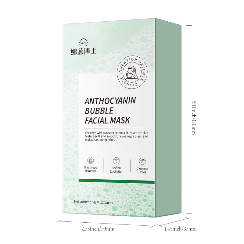 Dr. NL Nalan Anthocyanin Bubble Mask 5gx12 Pcs
