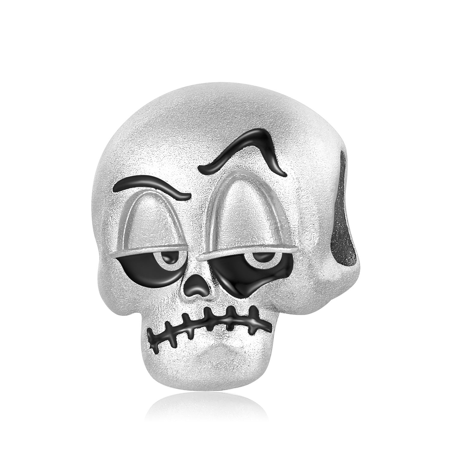 Creative Skull Personality Versatile Fashion Expression Pack S925 Sterling Silver Beaded Bracelet Necklace Accessories