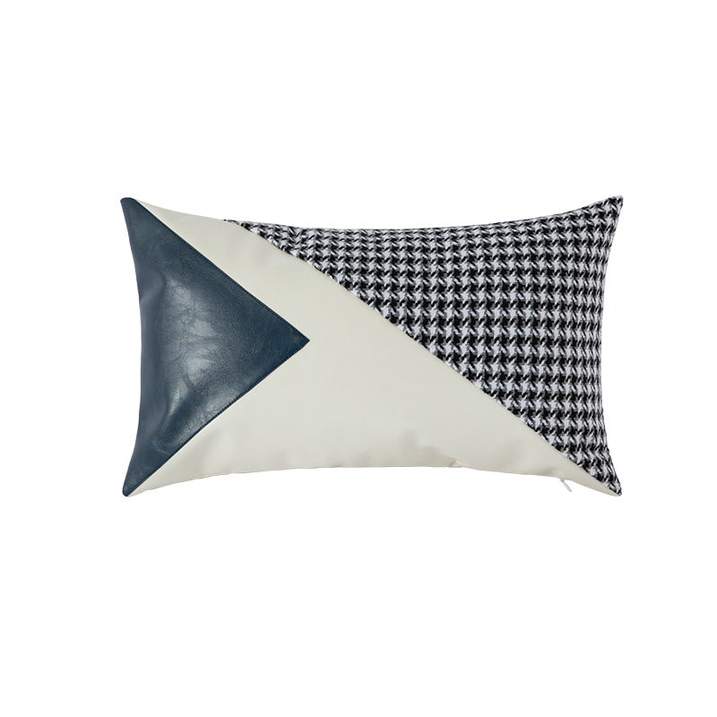 Simple Plain PU Leather Pillowcase For Living Room
