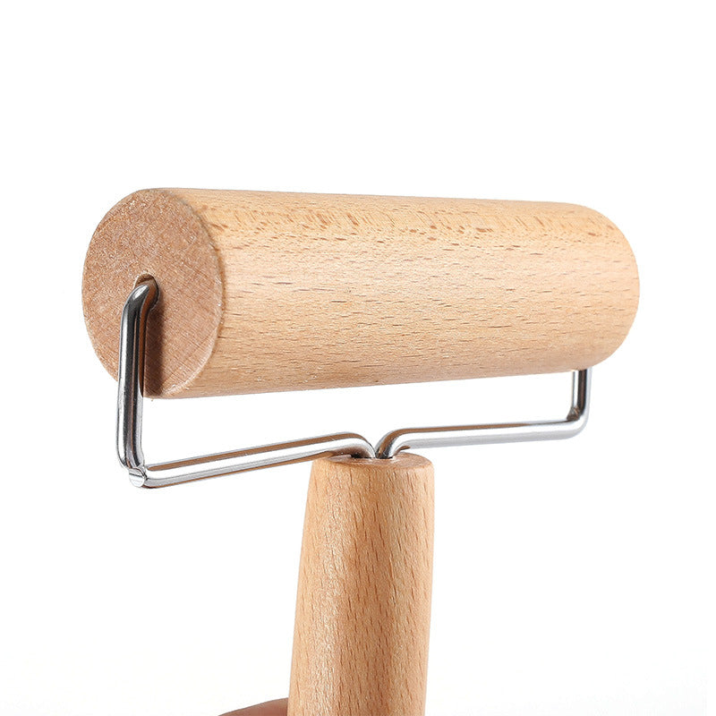 Double-ended Wooden Rolling Pin Holding Solid Wood Flour Stick Baking Utensils