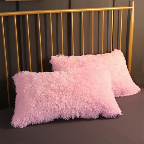 Double-layer long plush blanket