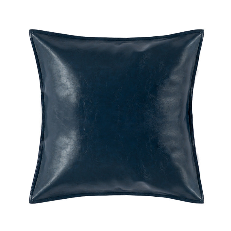 Simple Plain PU Leather Pillowcase For Living Room