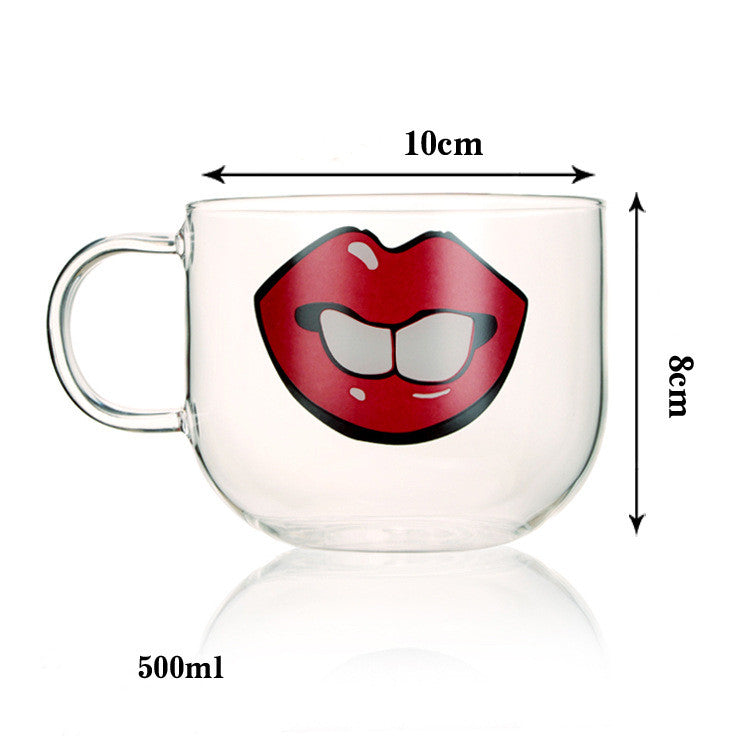 Cute Zip-top Glasses For Creative Moustache Cups