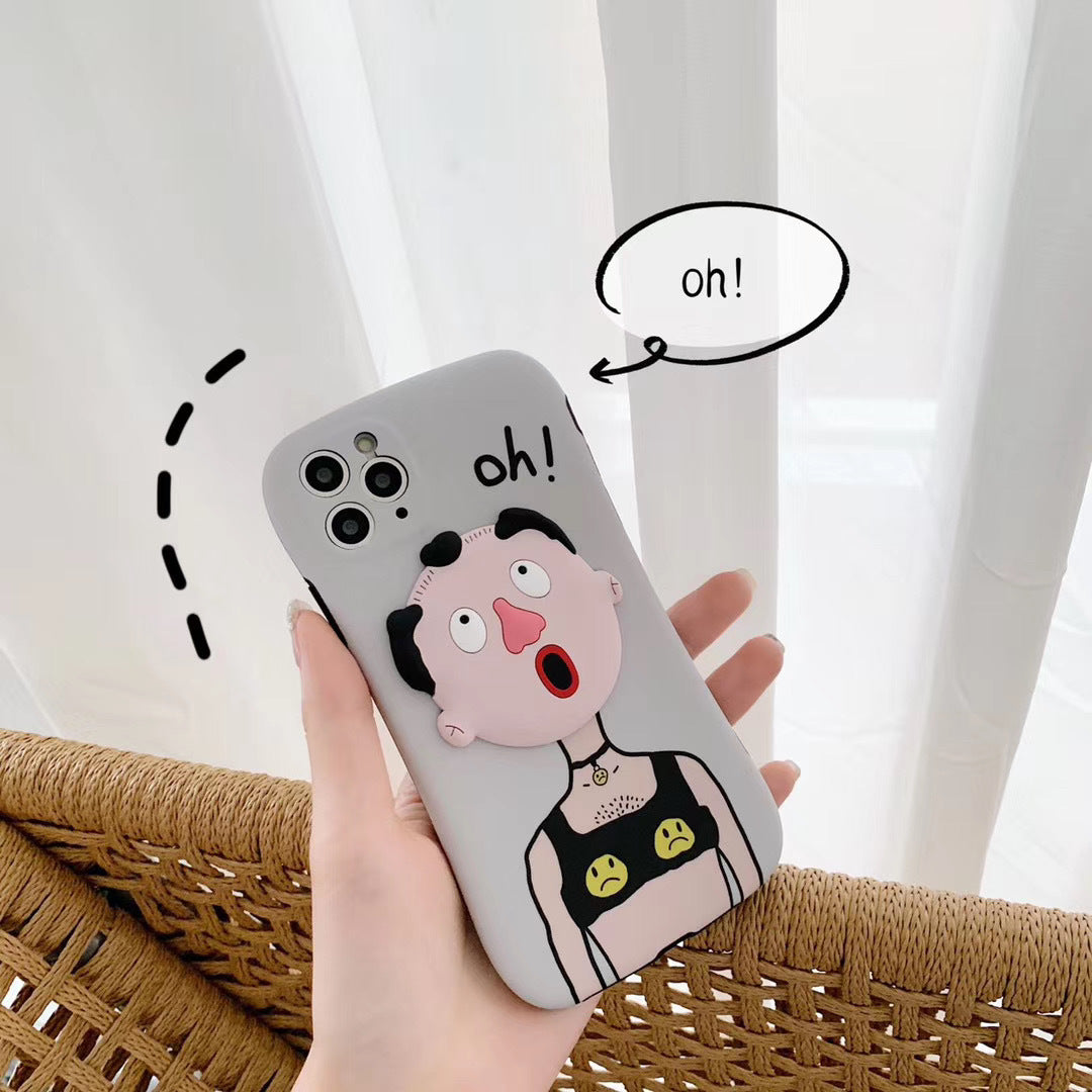 Compatible with Apple , Three-Dimensional Silicone Suitable For Apple 11pro Max Mobile Phone Case