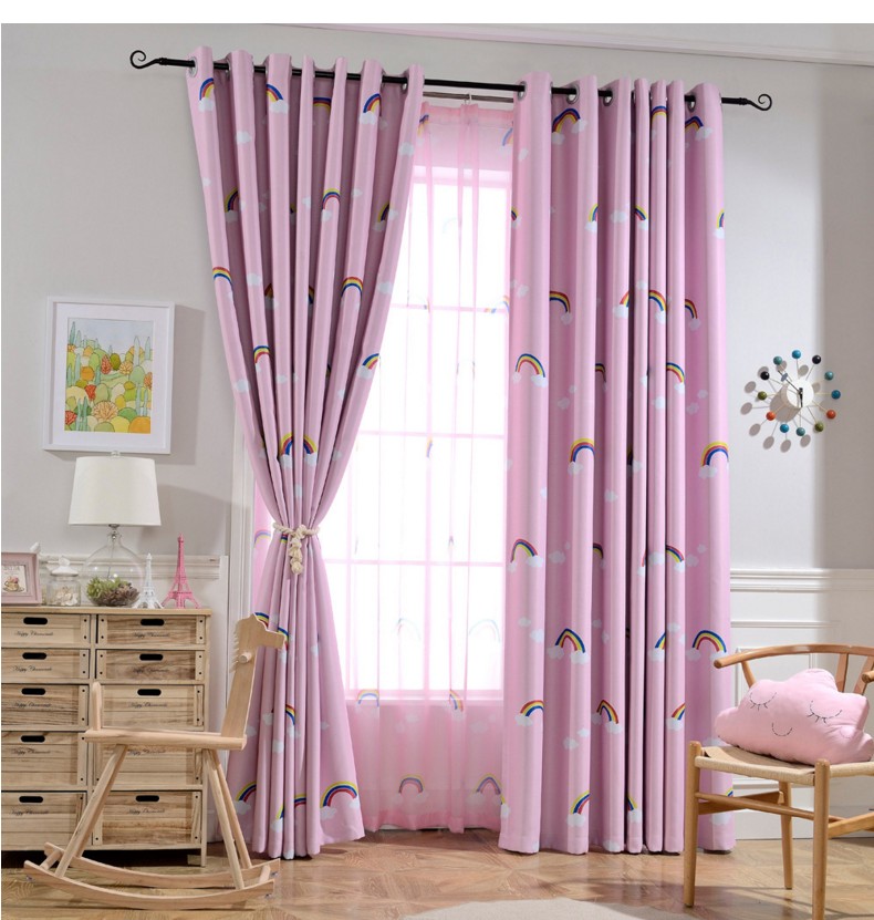 Rainbow Children Boys And Girls Bedroom Curtain Cloth