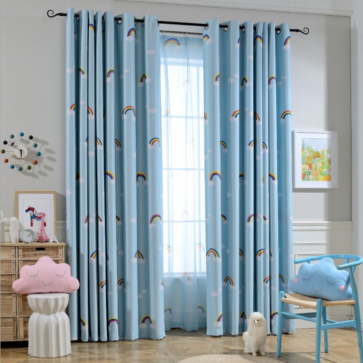 Rainbow Children Boys And Girls Bedroom Curtain Cloth