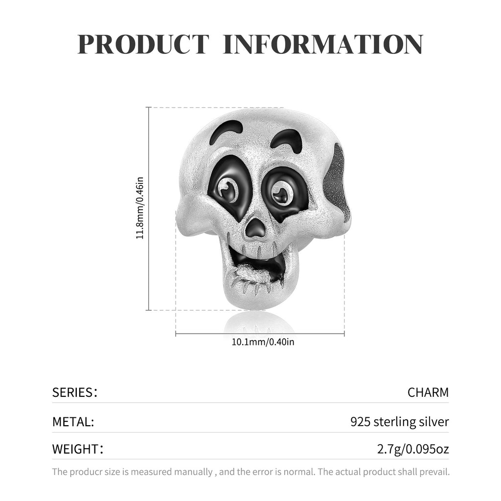 Creative Skull Personality Versatile Fashion Expression Pack S925 Sterling Silver Beaded Bracelet Necklace Accessories