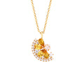 Small Lemon Slice Citrine Necklace