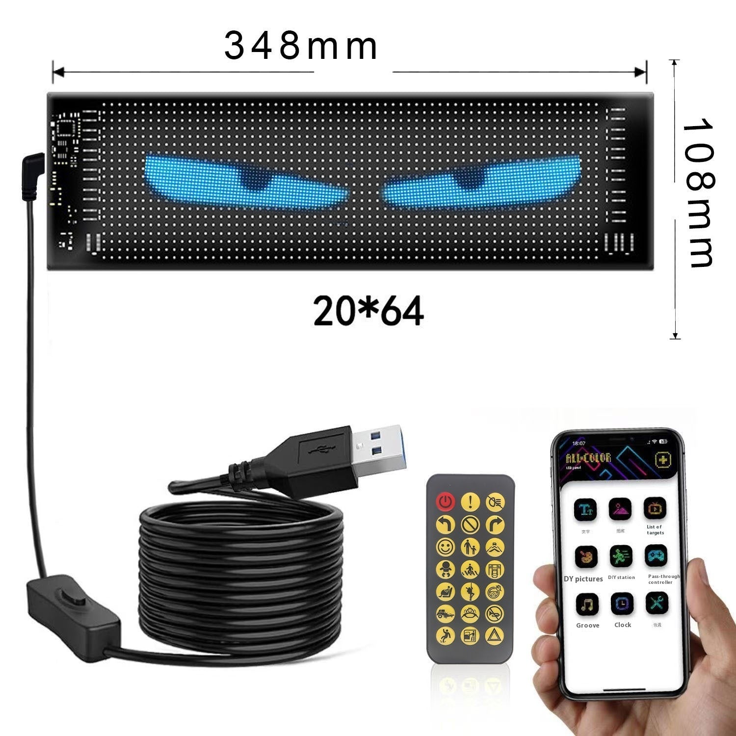 Car Flexible Advertising Bluetooth Smart Screen