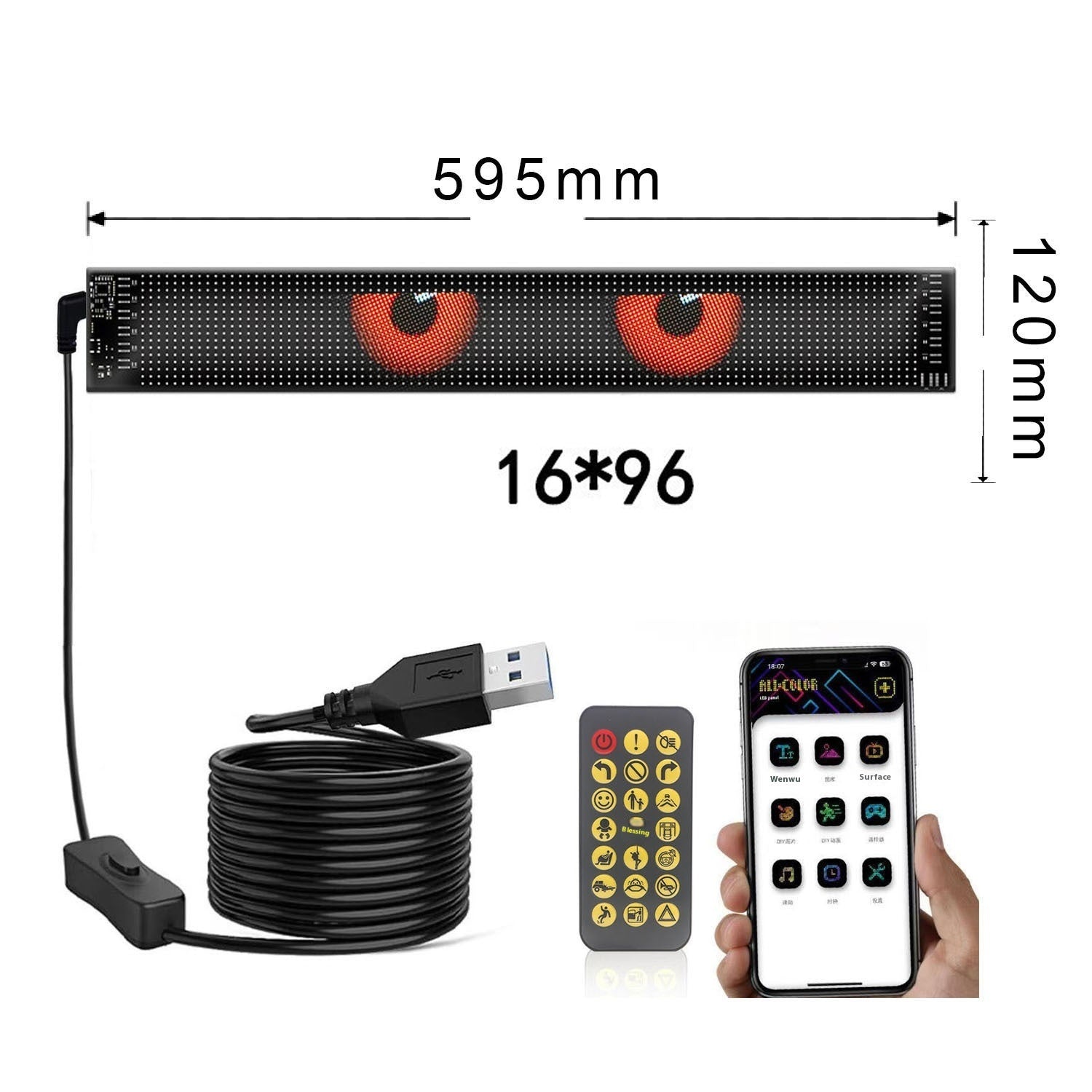Car Flexible Advertising Bluetooth Smart Screen