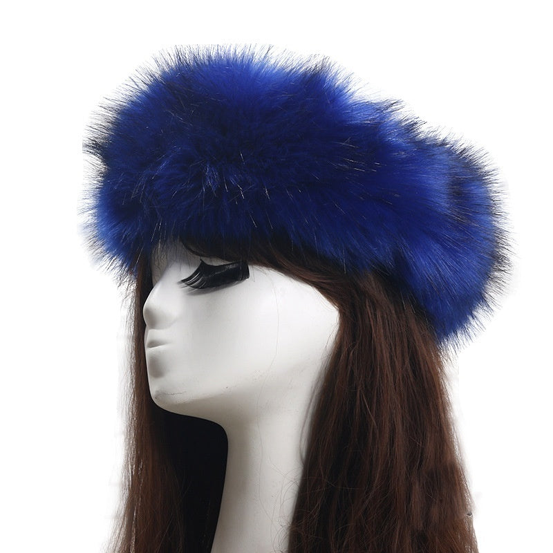 Elastic Faux Fur Fox Fur Headband For Women