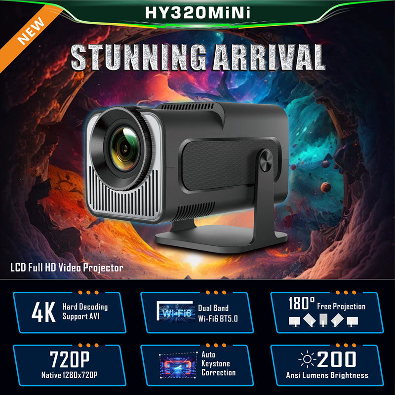 New Bluetooth Home Portable Mini Projector