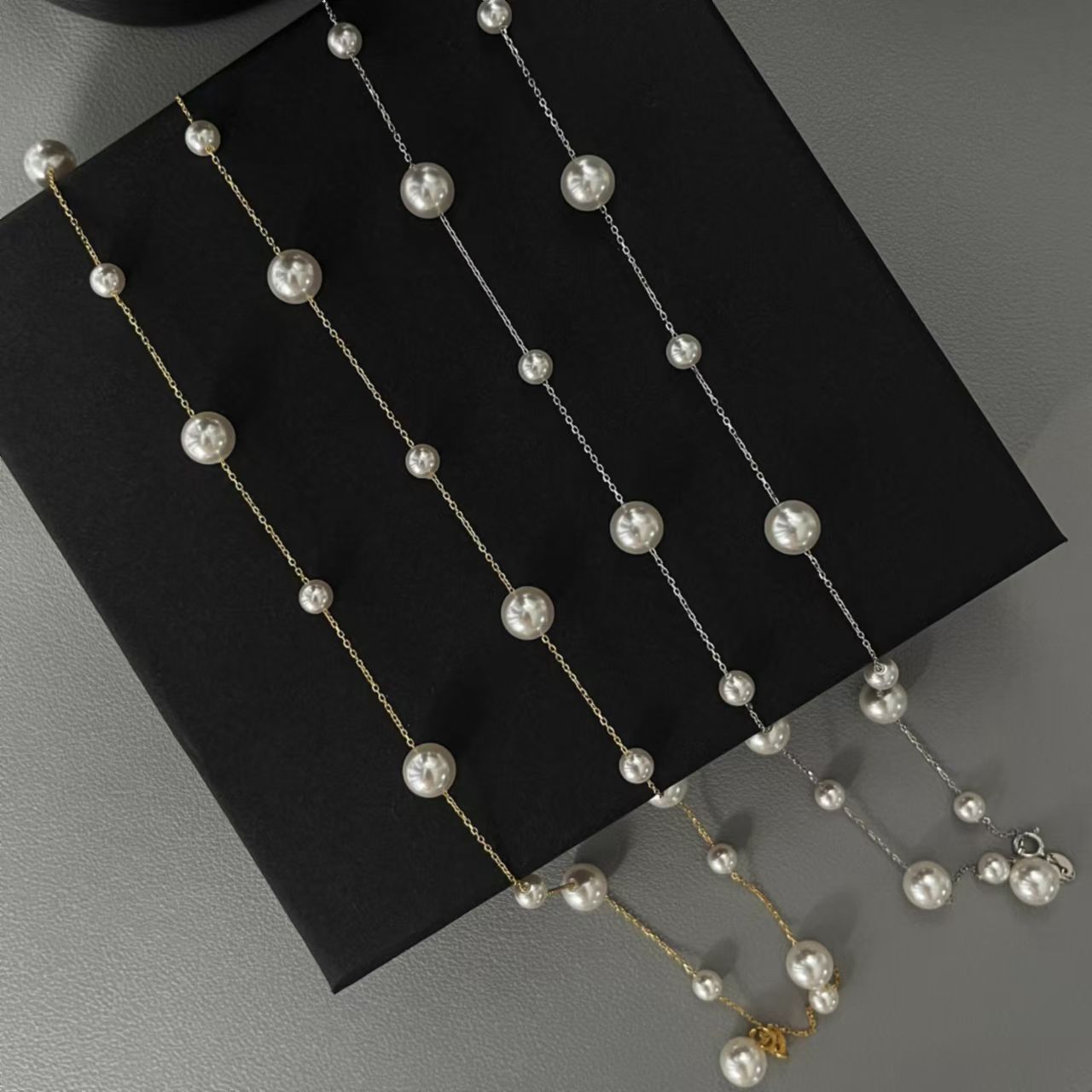 Elegant Long Pearl Necklace