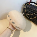 Women's Autumn And Winter British Rhinestone Wool Beret