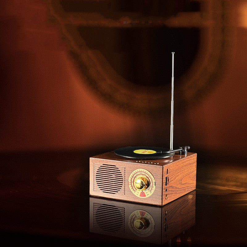 Vintage Bluetooth Speaker Wood Phonograph