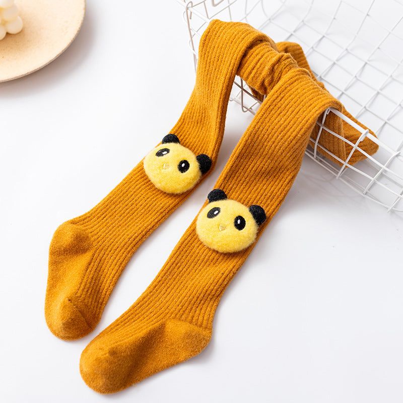 Infant Bottoming Combed Cotton Panda Children Pantyhose