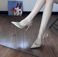 Special-interest Design Rhinestone Trim High Heels For Women