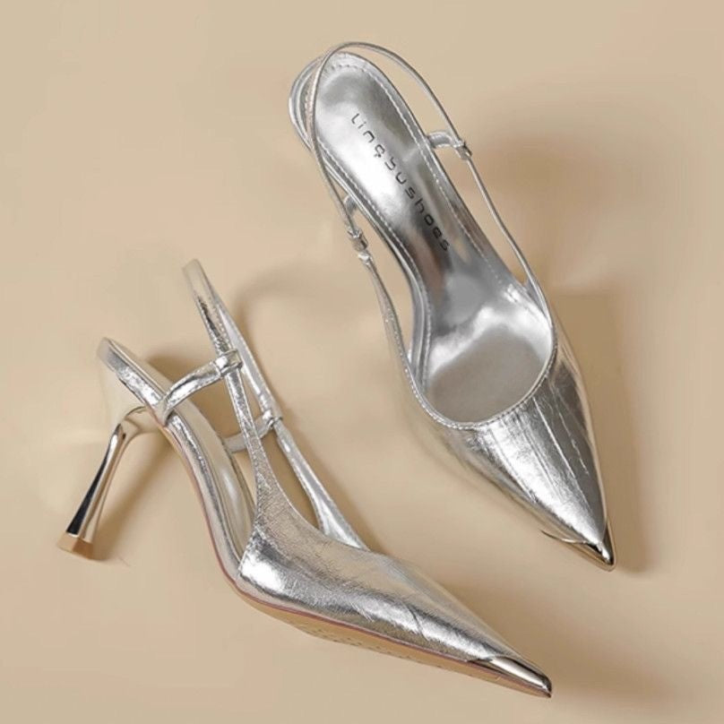 Pointed-toe Color-block Stiletto Heels For Women