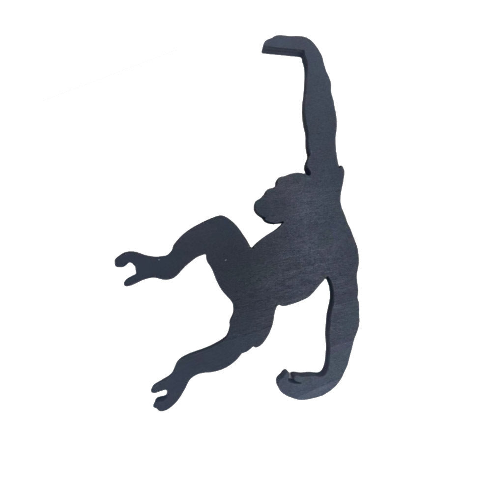 Wooden Monkey Hook Chimp Indoor Wall Decorations Living Room And Kitchen Plastic Bag Cup