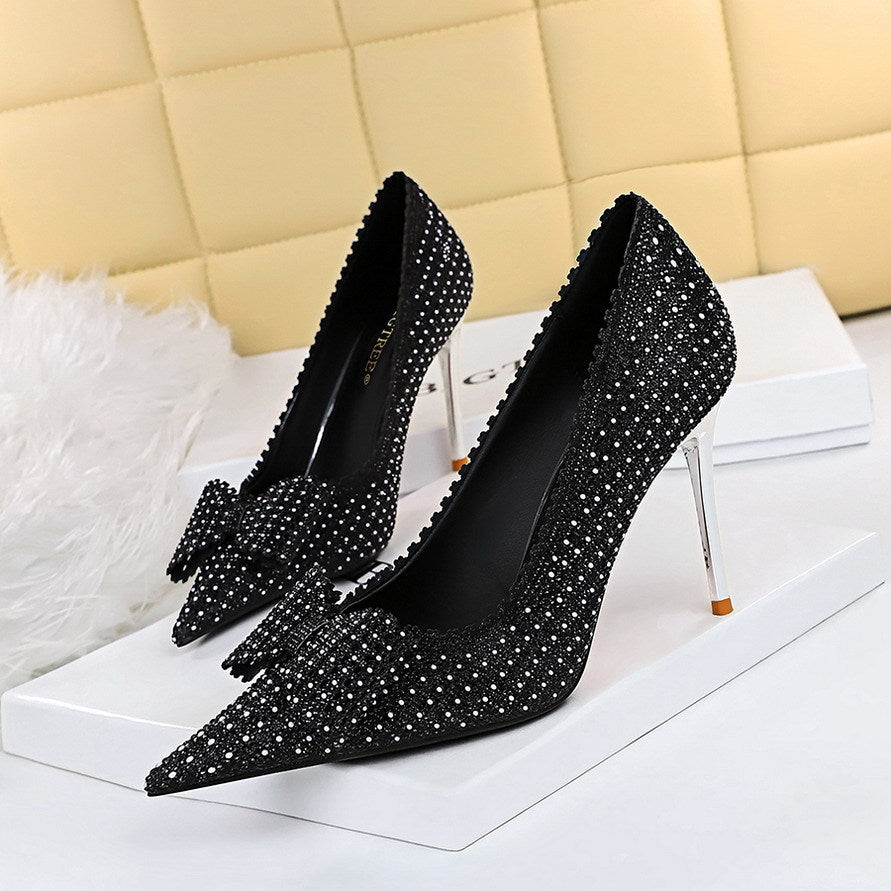 Princess Wedding Shoes Thin High Heels Shallow Mouth