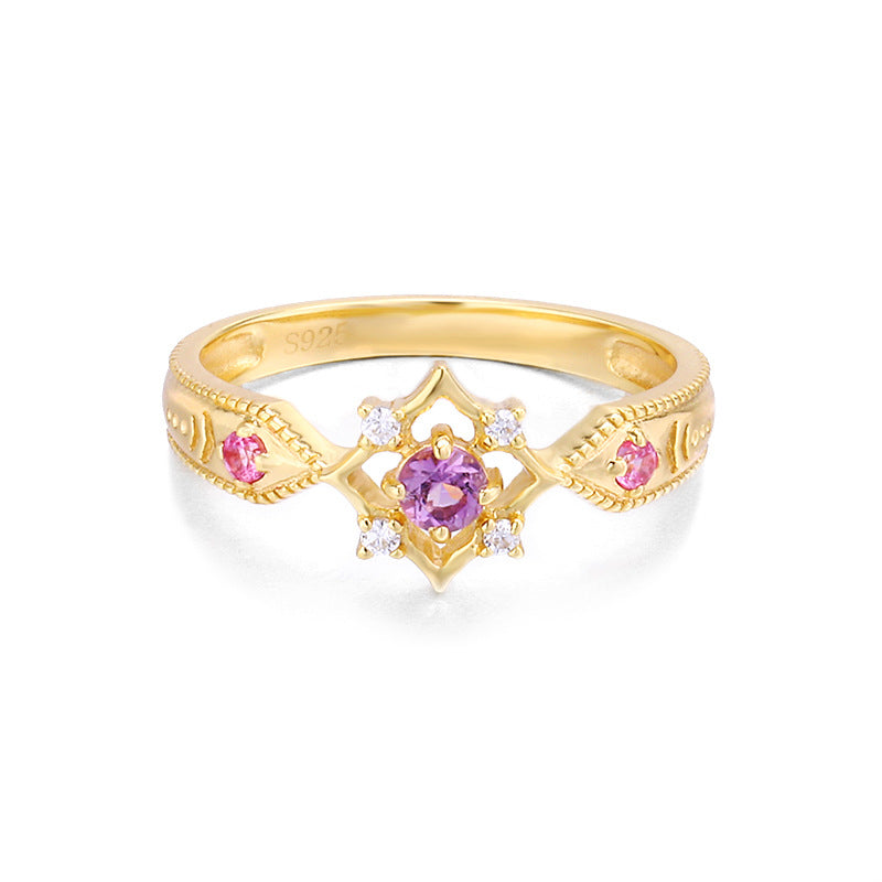 Sterling Silver Amethyst Ring Girl