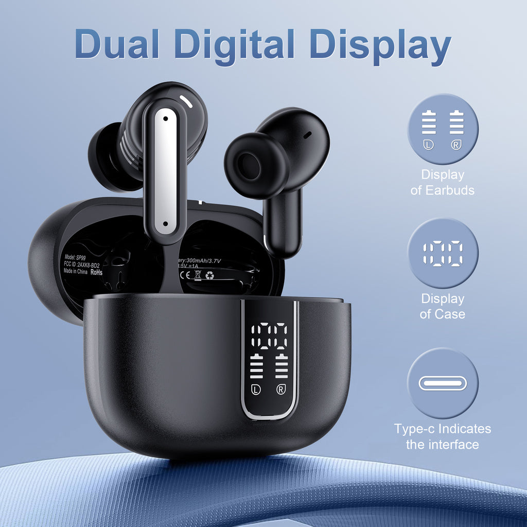 Bluetooth Earphones With Digital Noise Reduction And Ultra Long Battery Life