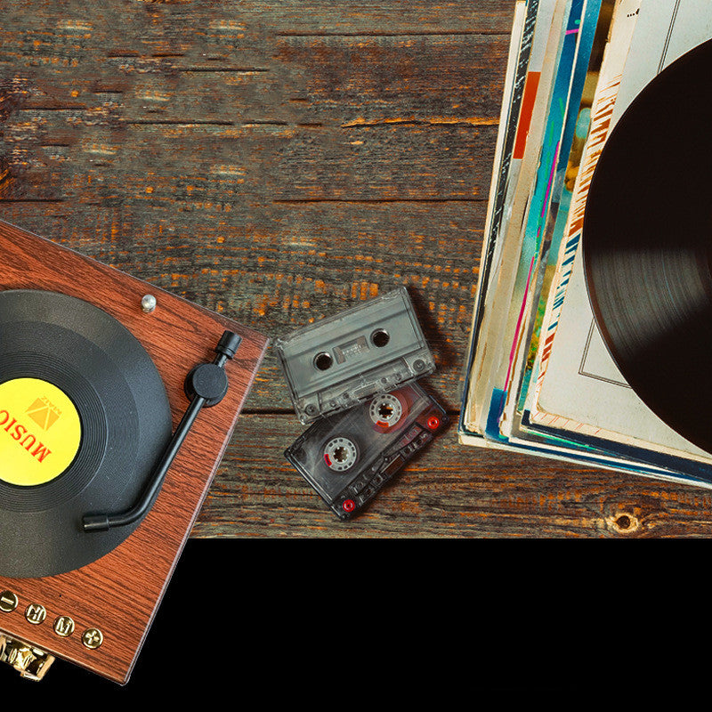 Vintage Bluetooth Speaker Wood Phonograph
