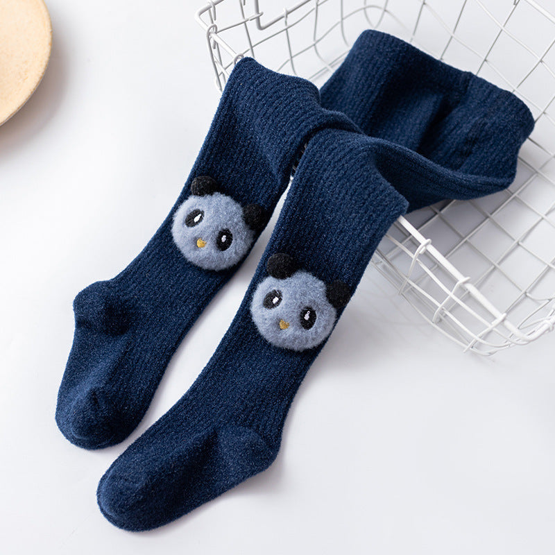 Infant Bottoming Combed Cotton Panda Children Pantyhose