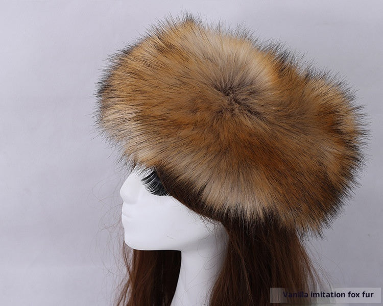 Elastic Faux Fur Fox Fur Headband For Women