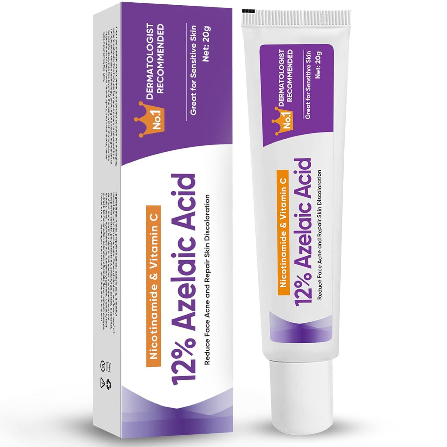 Azelaic Acid Serum, Niacinamide Ointment, Soothing Skin Gel For Fading Acne Scars And Pimples