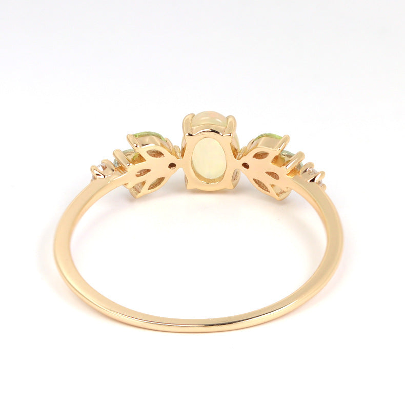 Natural Aobao Ring Horse Eye Olivine High-grade Feeling
