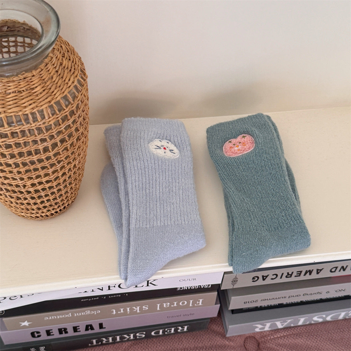 Thickened Winter Wool Socks For Warmth And Cuteness