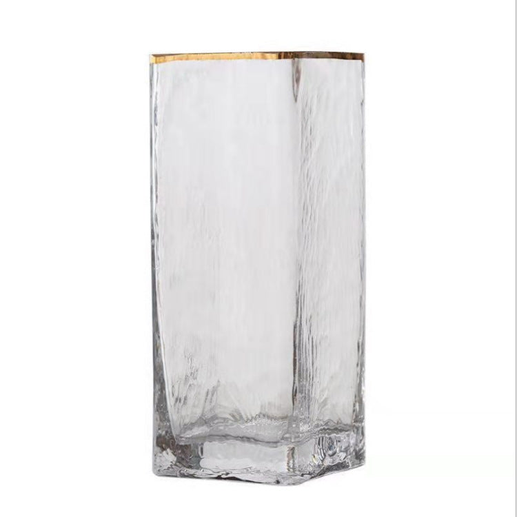 Transparent Luxury Gold-painted Glass Vases Flower Home Decor Wedding Decoration