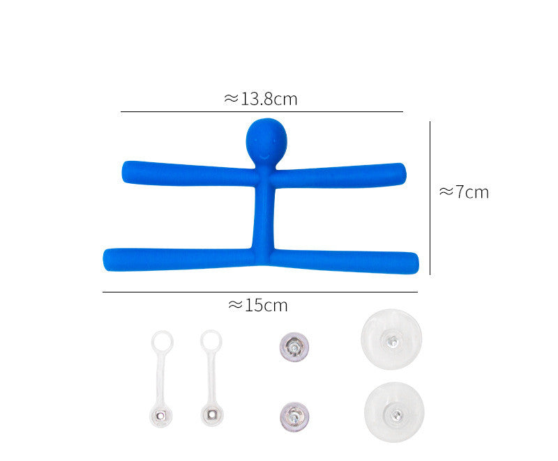 Home Decor Mini Man Refrigerator Magnets Cute Rubber Key Holder Wall Hook Towel Hanger For Office Home Fun Decoration