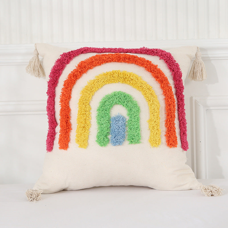 Bohemian Bed Breakfast Style Luxury Tufted Cushion Pillow Cover
