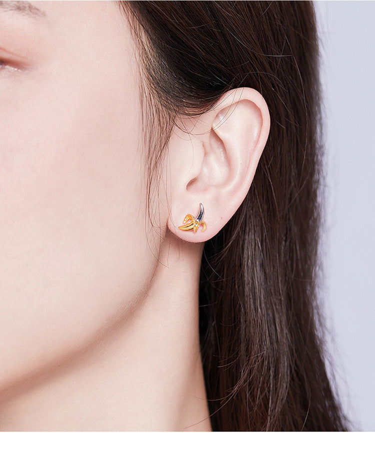 Banana Cute Cute Temperament Earrings