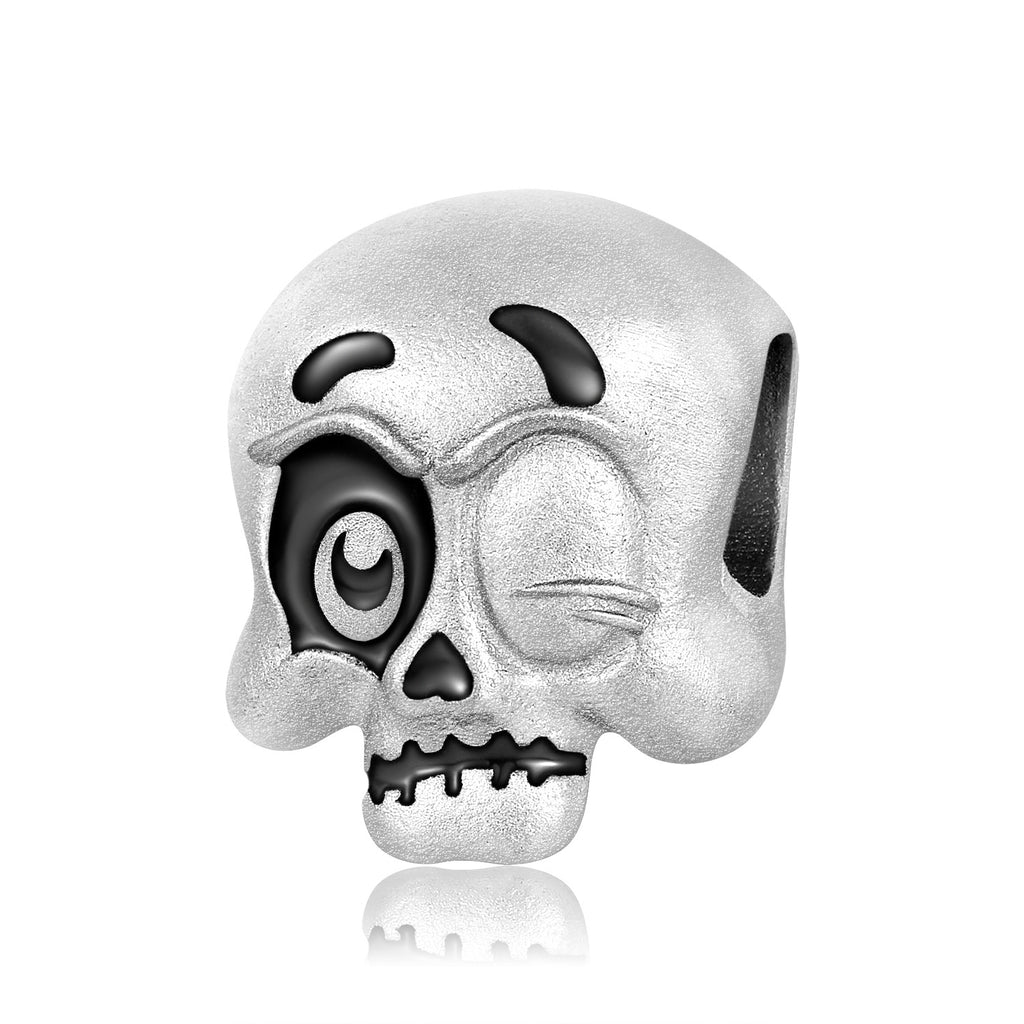 Creative Skull Personality Versatile Fashion Expression Pack S925 Sterling Silver Beaded Bracelet Necklace Accessories