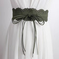 Fashionable All-Match Lace Fringe Strap Wide Waist Cincher