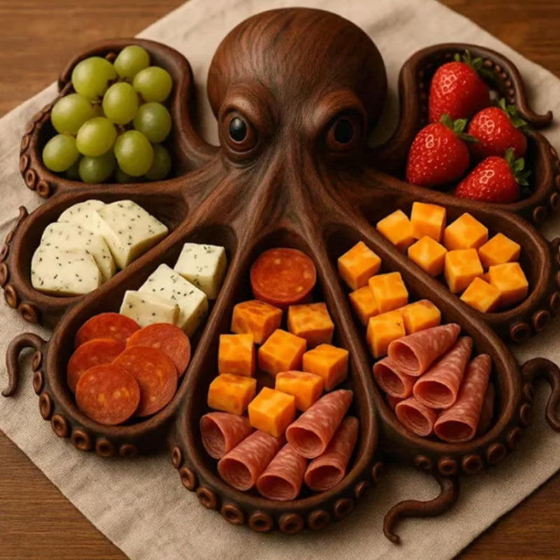 Octopus Cooked Food Platter Kitchen