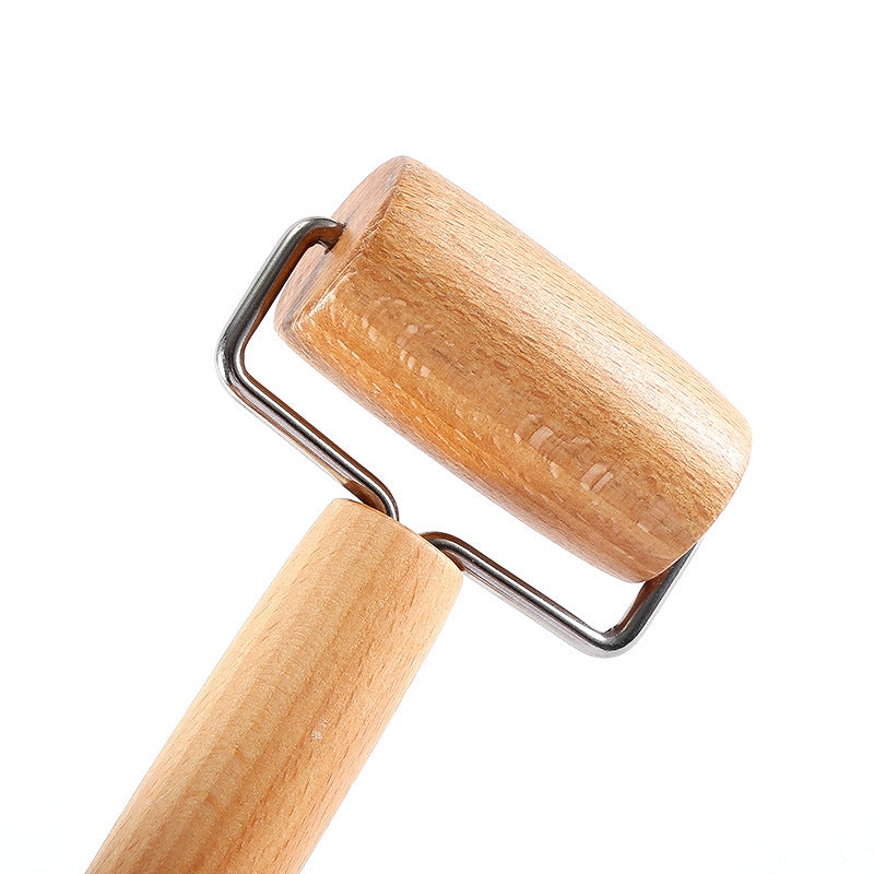 Double-ended Wooden Rolling Pin Holding Solid Wood Flour Stick Baking Utensils