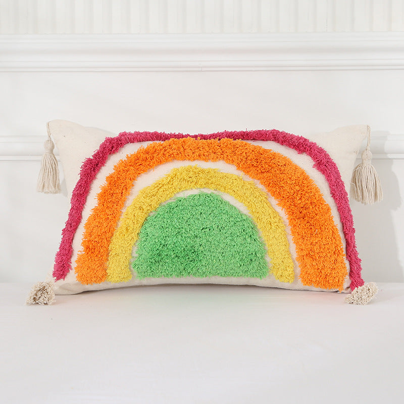 Bohemian Bed Breakfast Style Luxury Tufted Cushion Pillow Cover