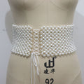 Classic Handmade Beaded Waist Cincher OL Commuter Elastic Waistband