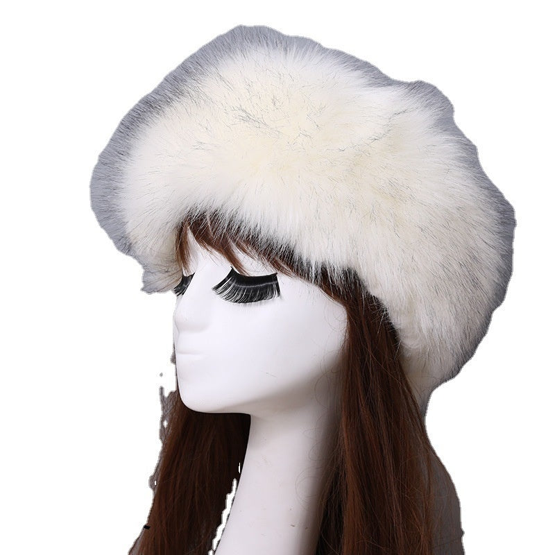 Elastic Faux Fur Fox Fur Headband For Women