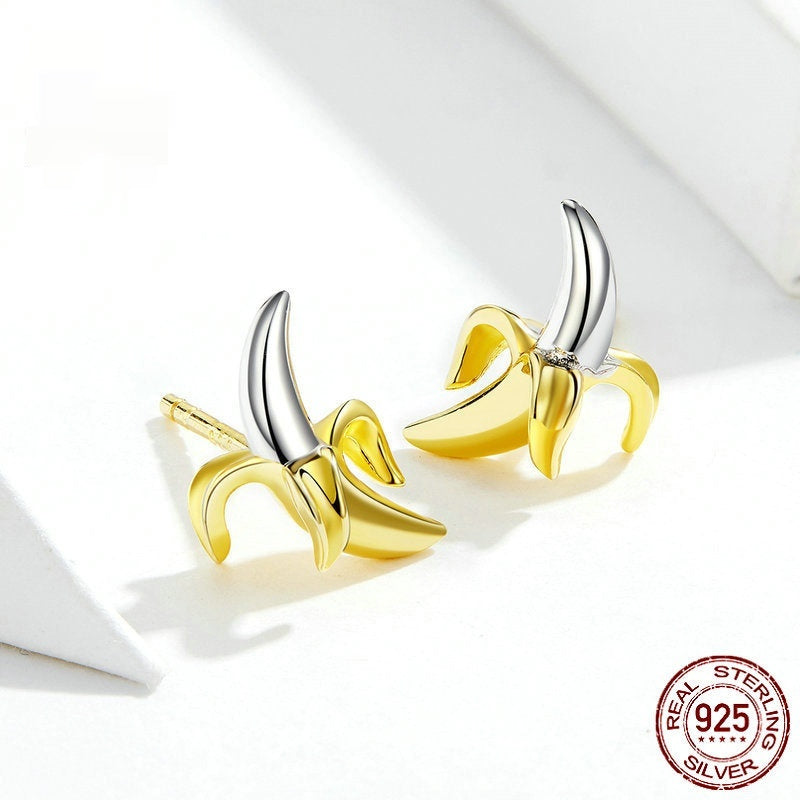 Banana Cute Cute Temperament Earrings