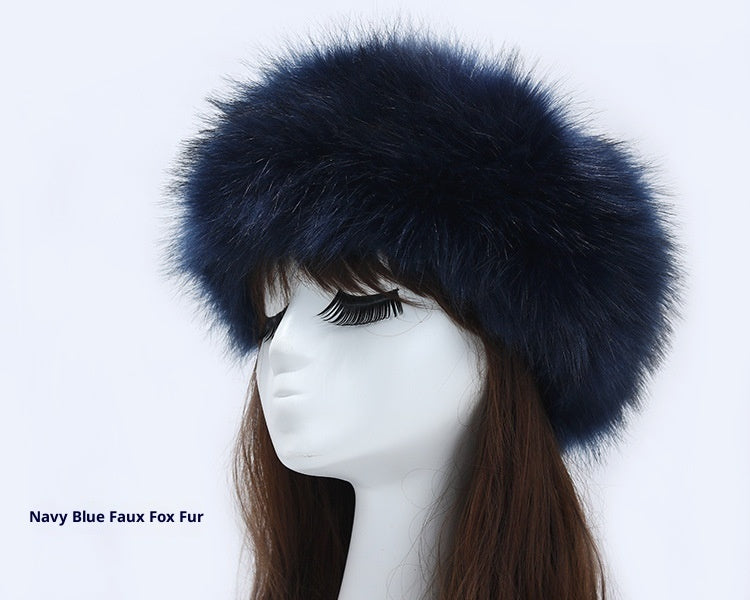 Elastic Faux Fur Fox Fur Headband For Women