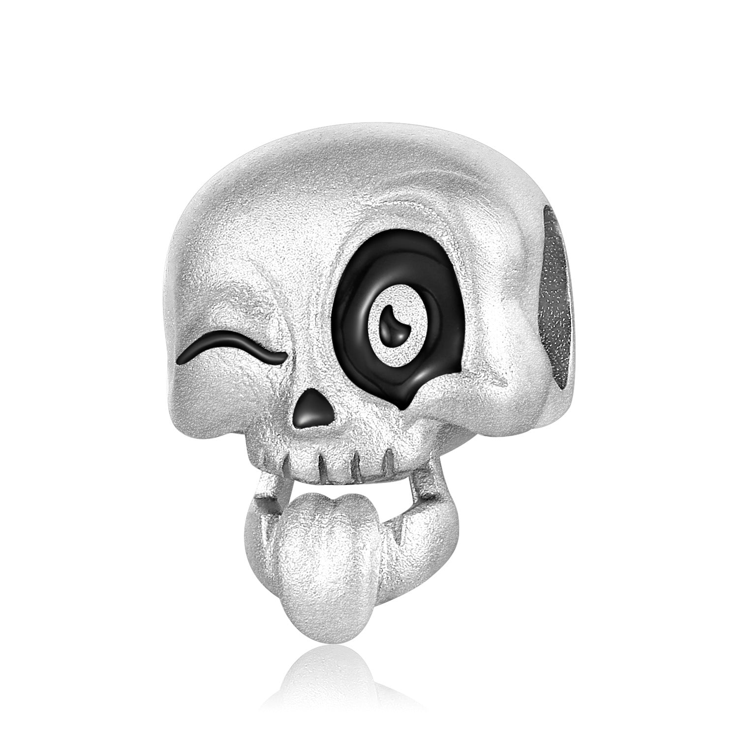 Creative Skull Personality Versatile Fashion Expression Pack S925 Sterling Silver Beaded Bracelet Necklace Accessories