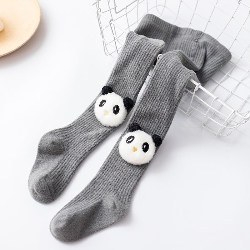 Infant Bottoming Combed Cotton Panda Children Pantyhose