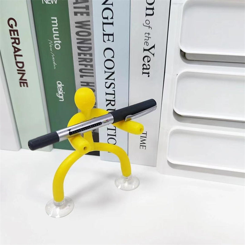 Home Decor Mini Man Refrigerator Magnets Cute Rubber Key Holder Wall Hook Towel Hanger For Office Home Fun Decoration